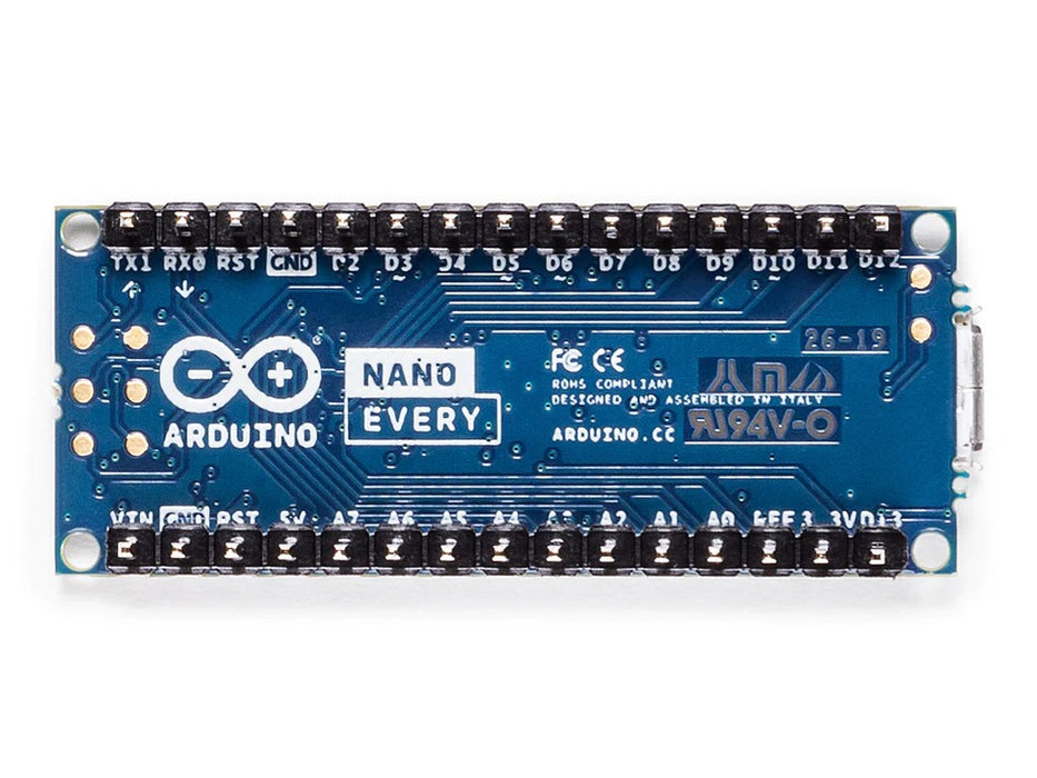 Arduino Nano Every（ピンヘッダ実装済）