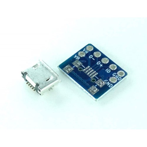 USB micro B ピッチ変換基板 コンパクト（2組パック）