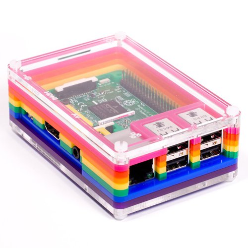 Raspberry Pi用ケース Pibow 3 - Rainbow--販売終了