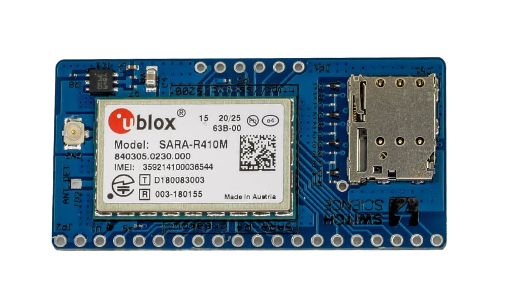 SARA-R410M LTEモジュールピッチ変換基板