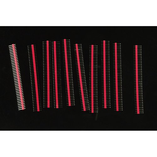 《お取り寄せ商品》0.1″ (2.54 mm) Arduino Male Pin Headers (Straight Red 10pcs)