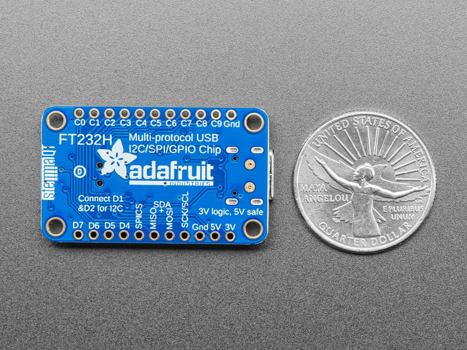 Adafruit FT232H搭載 変換基板 - USB to GPIO+SPI+I2C