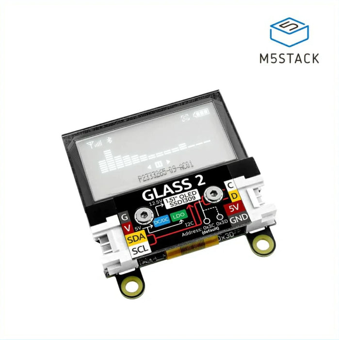 M5Stack用 1.5インチ透過型OLEDディスプレイユニット2