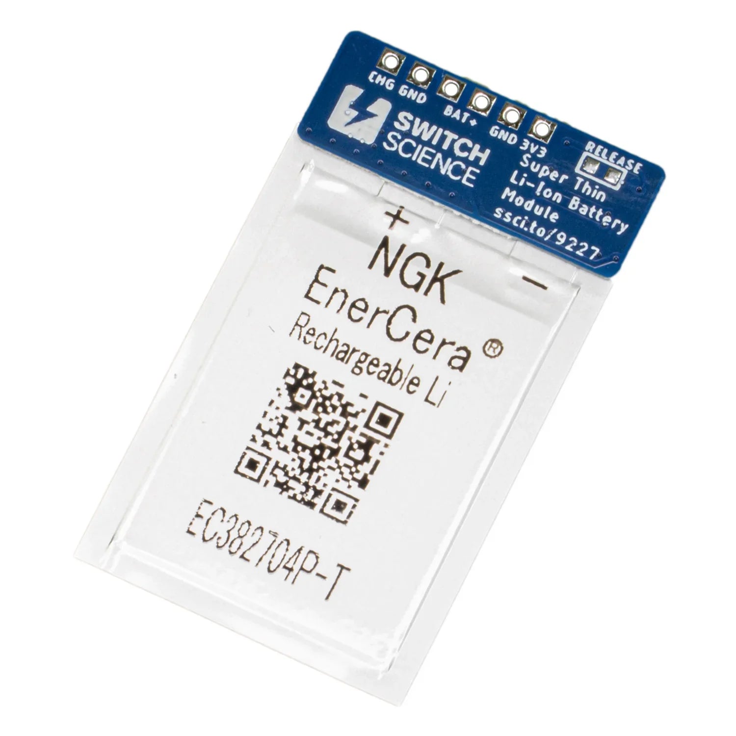 【新商品】超薄型リチウムイオン電池モジュール 3.3 V / 3.8 V出力 24 mAh（大電流タイプ）
