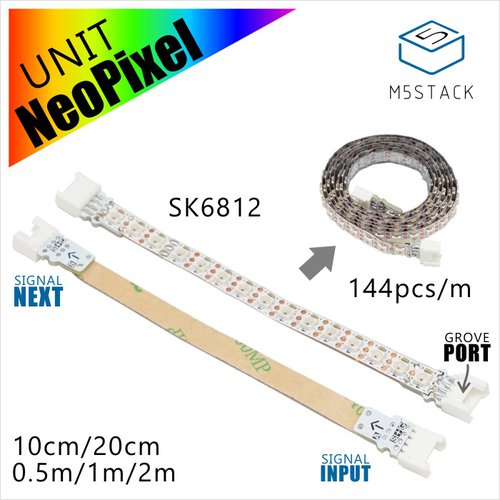 M5Stack用NeoPixel互換 LEDテープ 10 cm [A035]