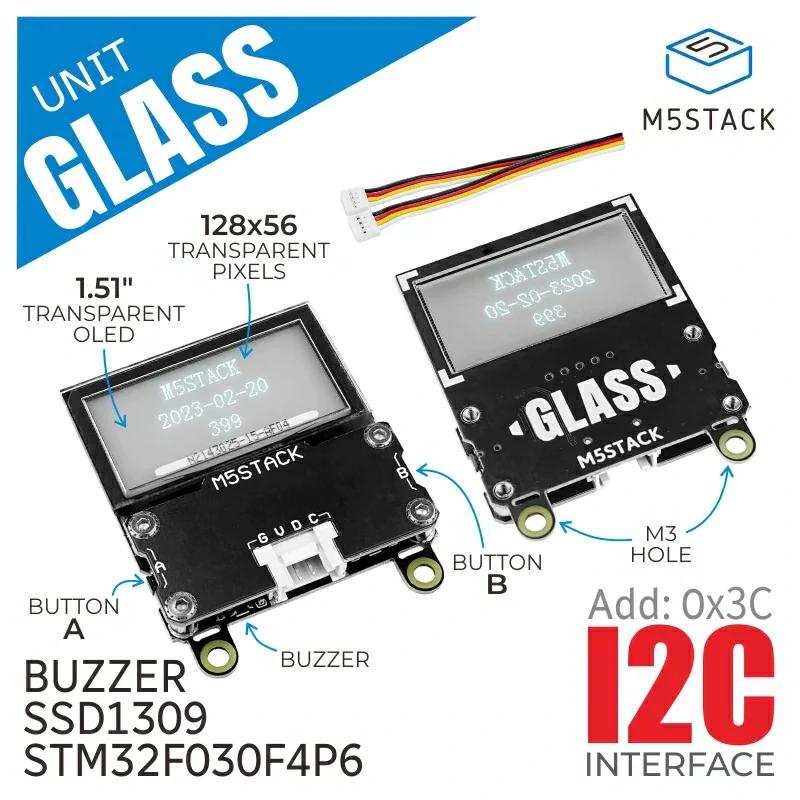 M5Stack用 1.5インチ透明OLEDディスプレイユニット — スイッチサイエンス
