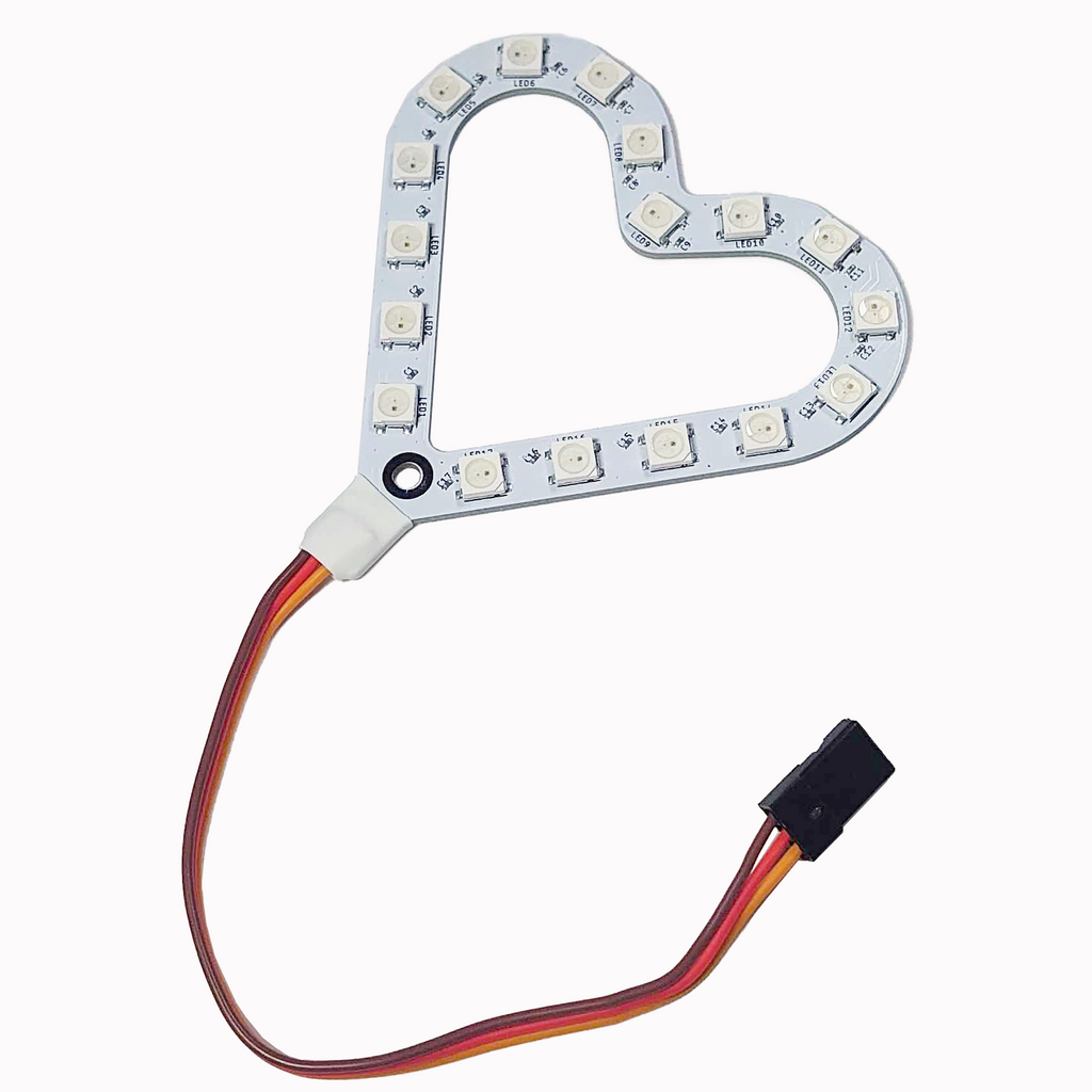 茂ちゃん　パトサインLEDボード支えDIY部分のみ micro:bit用フルカラーLEDボード（ハート型） — スイッチサイエンス