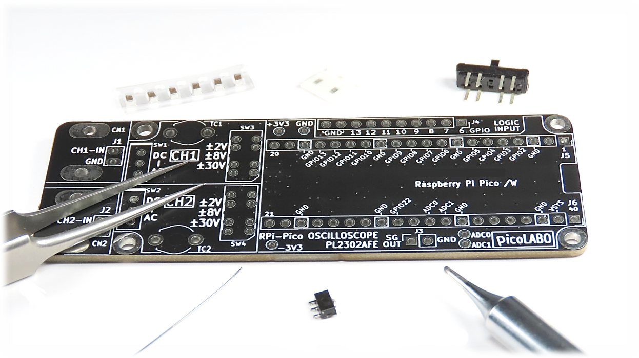 Raspberry Pi Pico用オシロスコープ基板 DIYキット PL2302KIT