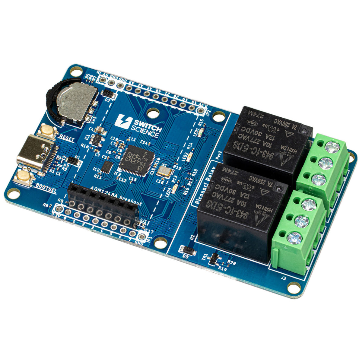 Picossci デュアルリレー（RP2040搭載） — スイッチサイエンス