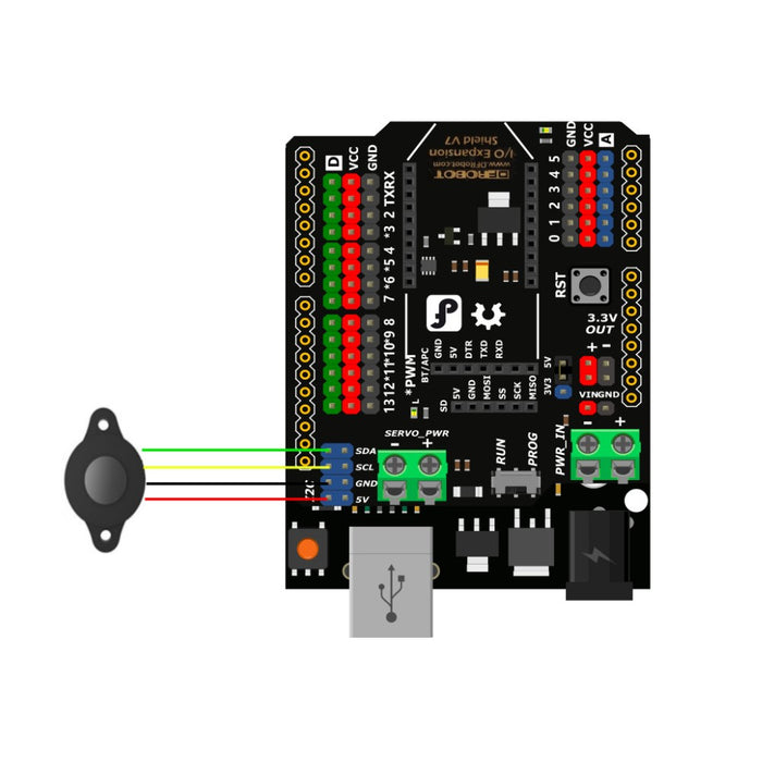 ミニレーザー測距センサ（最大4m、I2C、  IP67）