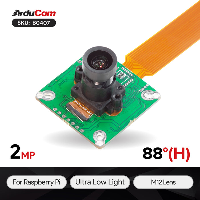 Arducam IMX462搭載 Raspberry Pi用低照度カメラ（IRカットフィルタ内蔵）--販売終了