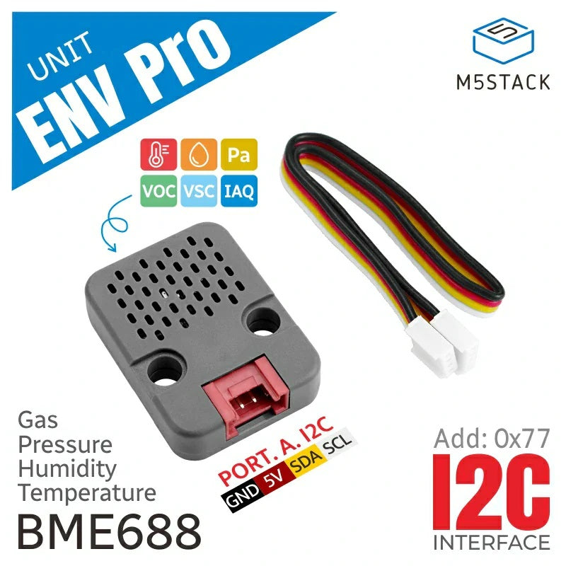 M5Stack用BME688搭載環境センサユニット（ENV Pro） — スイッチサイエンス