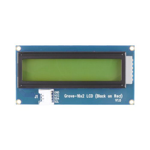 GROVE - 16 x 2 LCD（赤背景・黒文字）