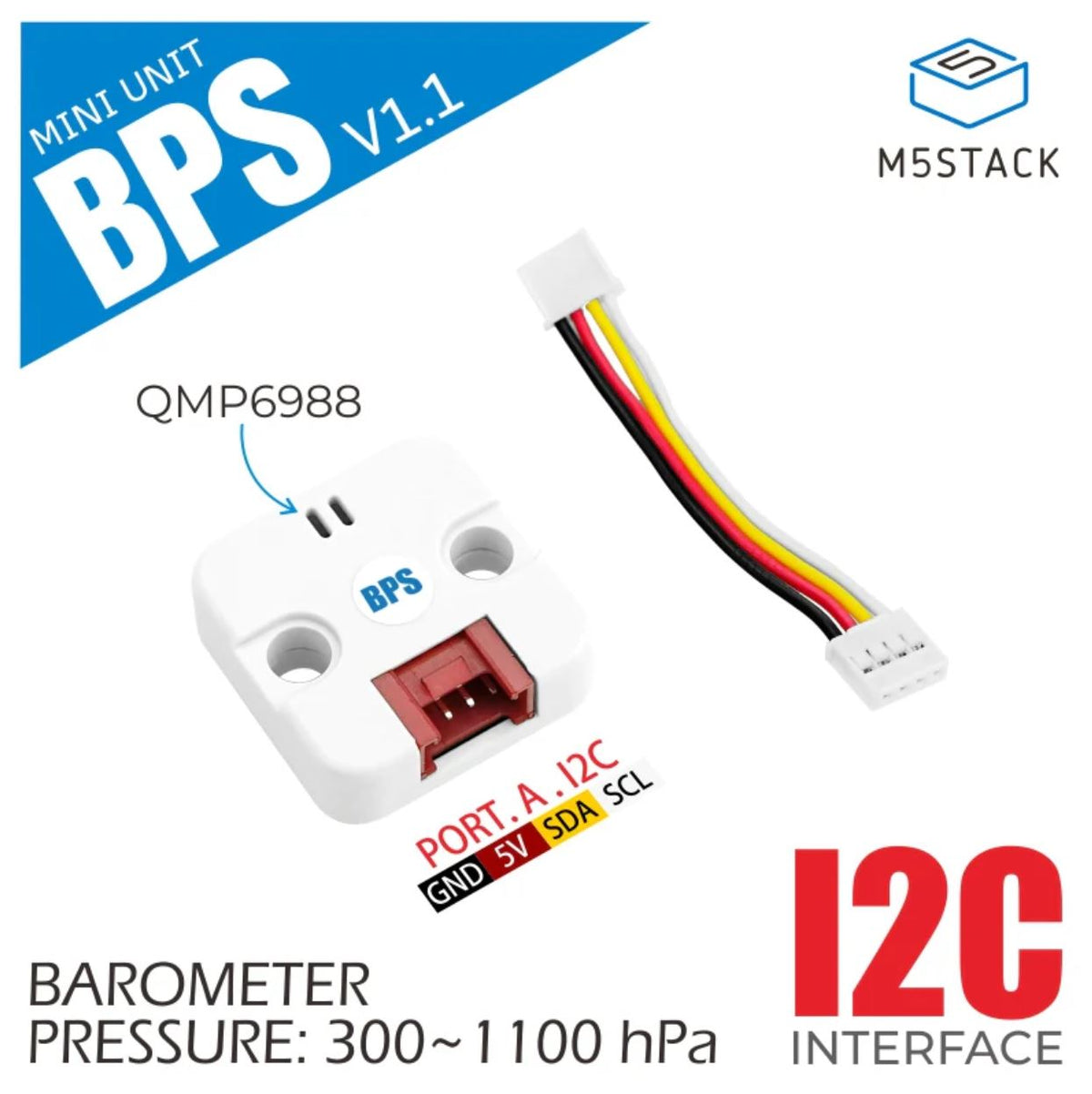 M5Stack用気圧センサユニット（QMP6988） — スイッチサイエンス