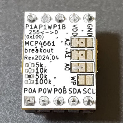 ポテンショメータ 257ステップ MCP4661 ブレイクアウトボード 50kΩ