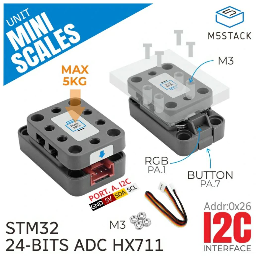 M5Stack用計量ユニット 5kgレンジ（HX711） — スイッチサイエンス