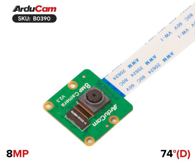 Arducam IMX219 固定焦点可視光カメラモジュール（Raspberry Pi用）