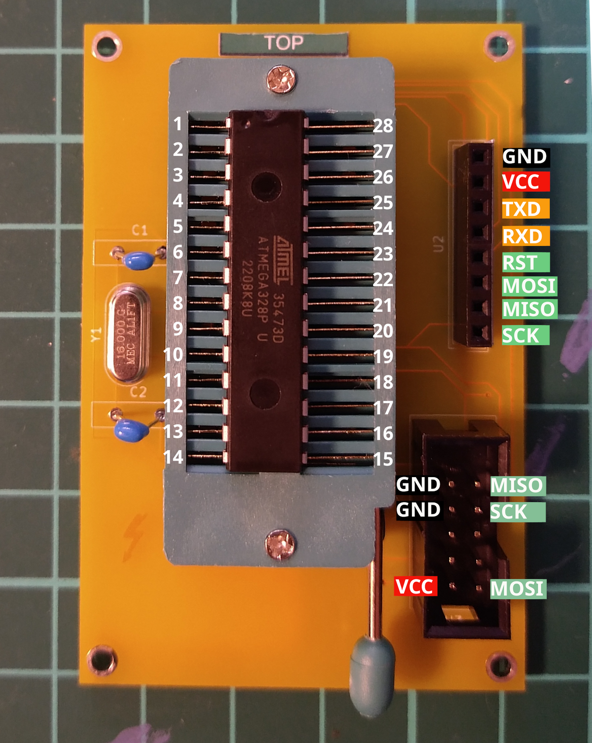Atmega328P スケッチ書き込み装置治具 — スイッチサイエンス