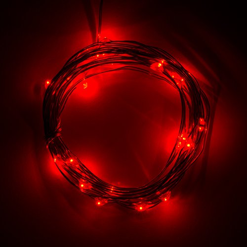 電源付きLEDテープ Fairy Lights - 赤色（2.5m）