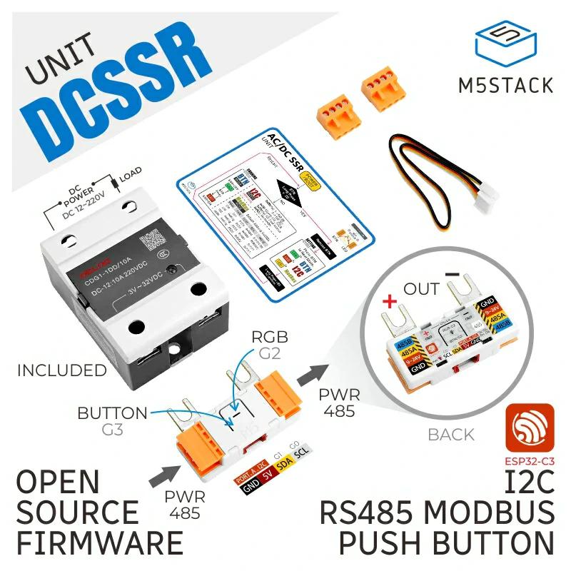 M5Stack用DCソリッドステートリレーユニット (CDG1-1DD-10A