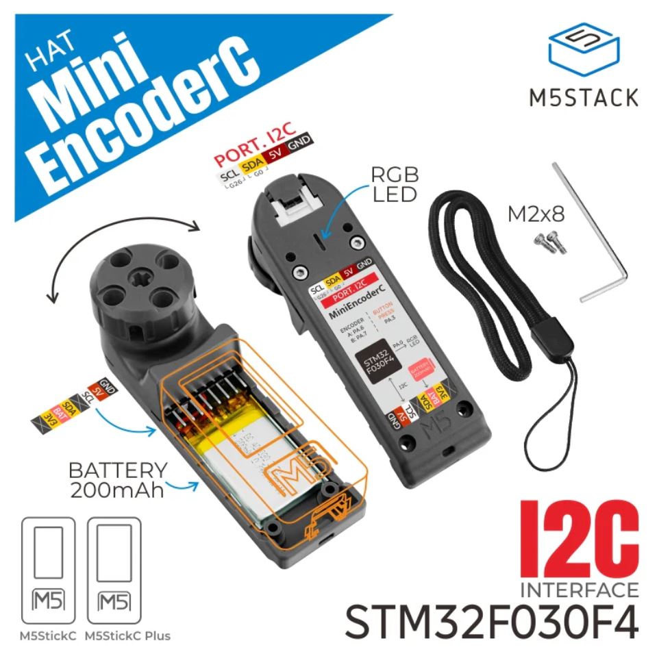 M5StickC ロータリーエンコーダHATモジュール — スイッチサイエンス