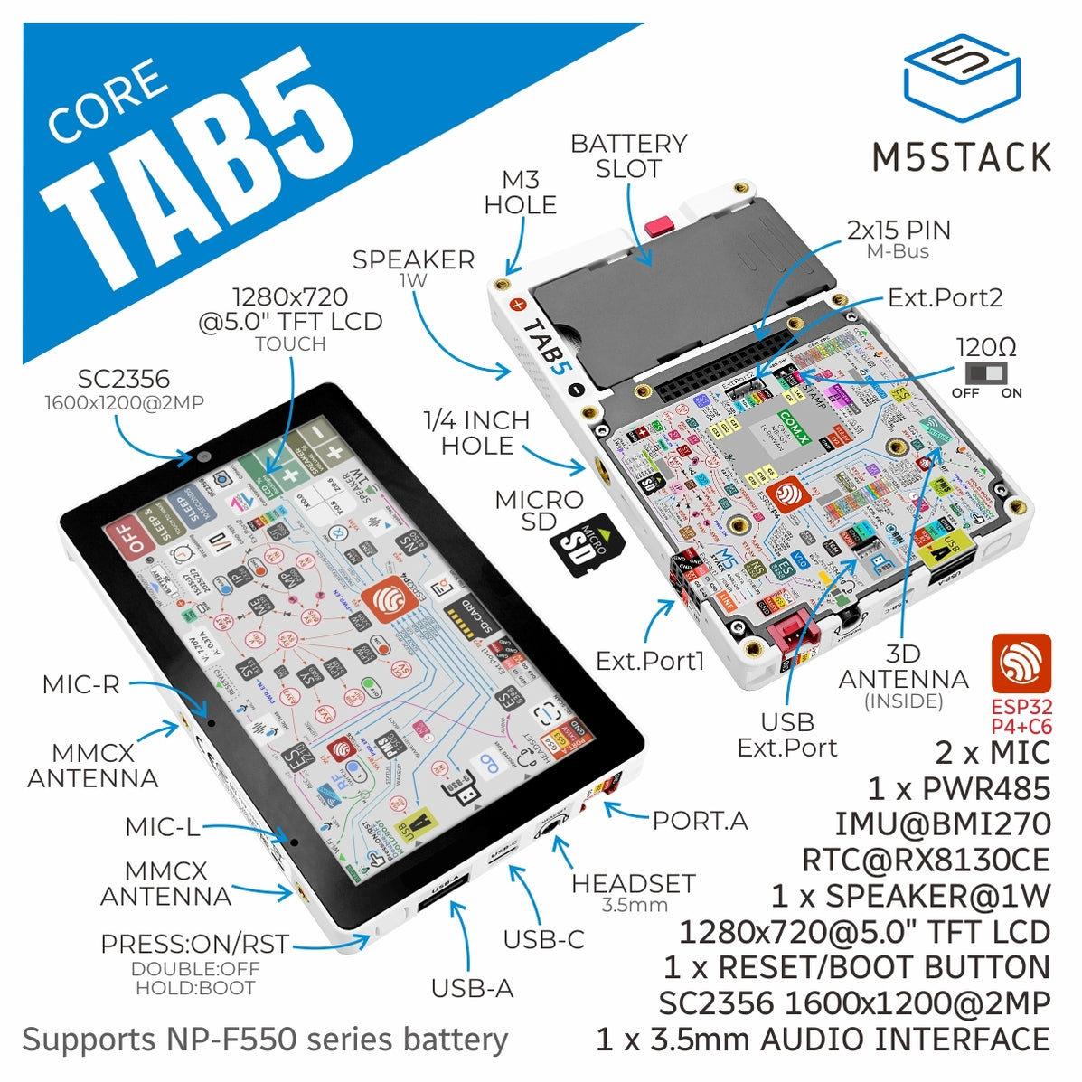 M5Stack Tab5 — スイッチサイエンス