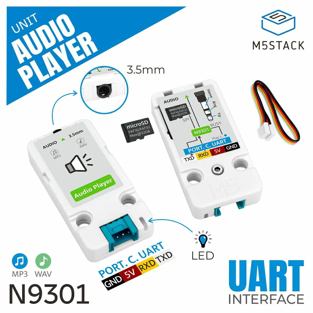 M5Stack オーディオプレイヤーユニット（N9301） — スイッチサイエンス