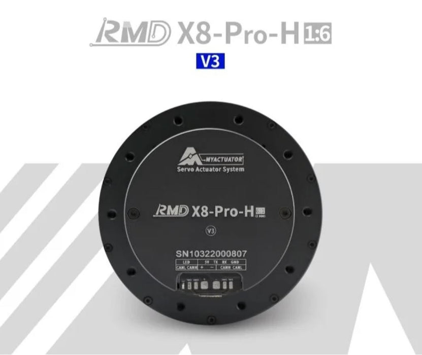 MyActuator RMD-X8 Pro-H サーボ 48V/8Nm/160rpm（1:6、CAN）