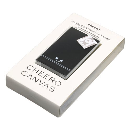 【黒色】IoT機器対応モバイルバッテリー cheero Canvas 3200mAh