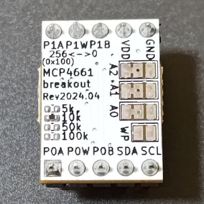 ポテンショメータ 257ステップ MCP4661 ブレイクアウトボード 10kΩ