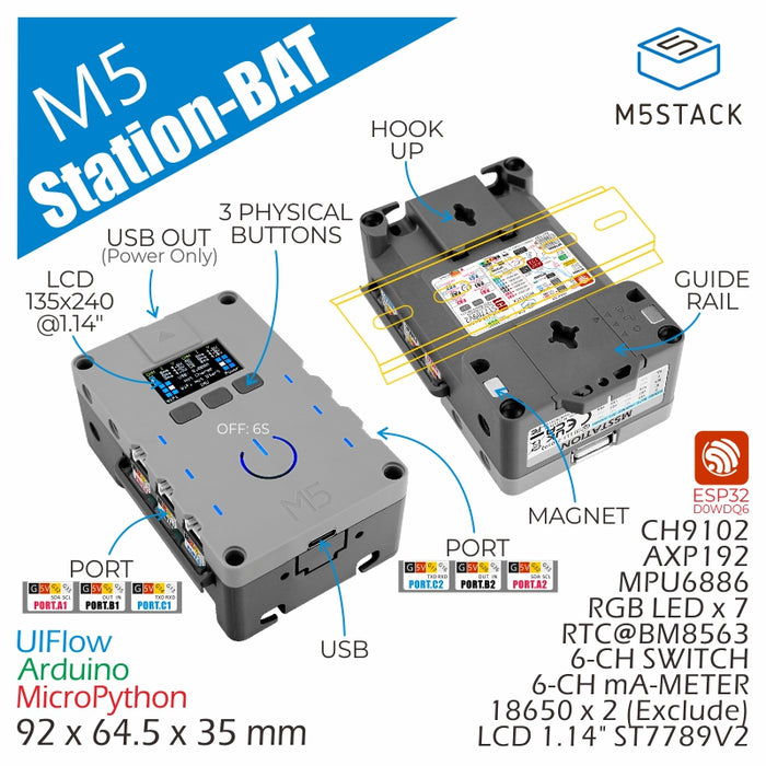M5Station-BAT（電池なし）