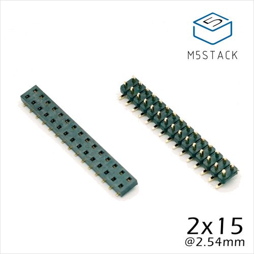 M5Stack用2 x 15ピンヘッダ・ソケットセット [A001]