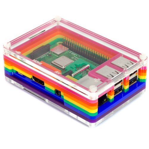 Raspberry Pi用ケース Pibow 3 B+ - Rainbow--在庫限り
