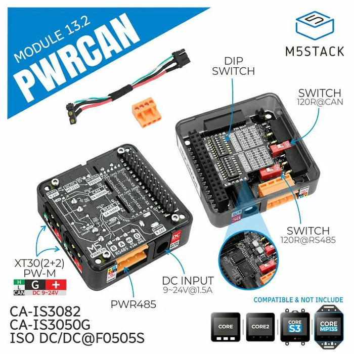 M5Stack用PWRCANモジュール - 13.2(絶縁型CAN/RS485) — スイッチサイエンス