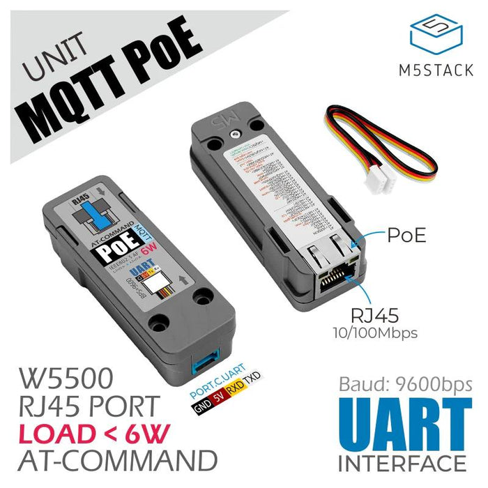 W5500搭載 MQTT PoEユニット（PoEポートつき）