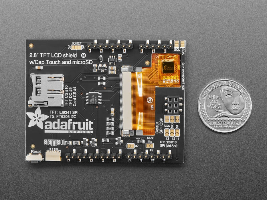 Adafruit 2.8インチ TFTタッチシールド v2(静電容量方式)