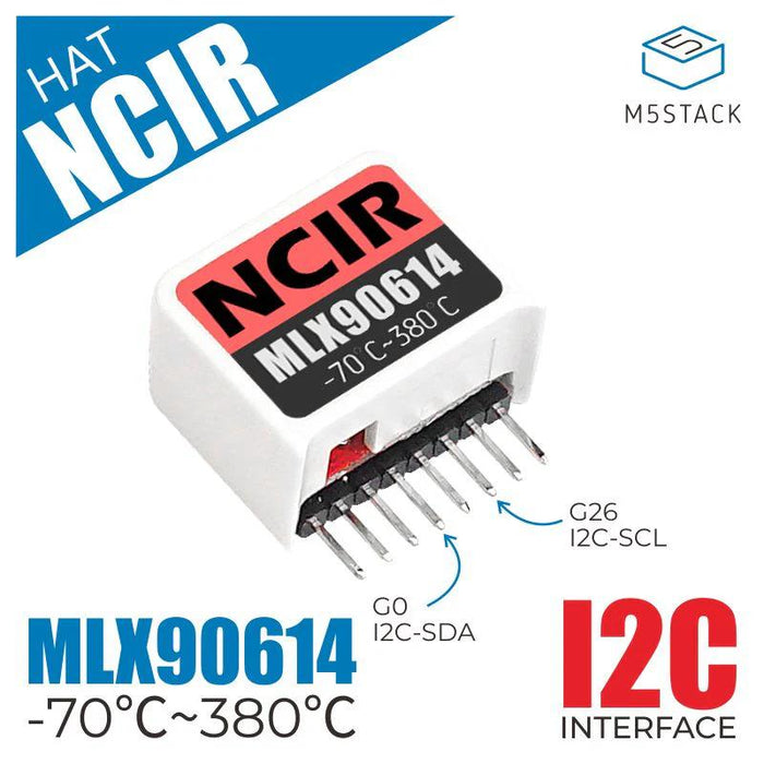 M5StickC 非接触温度センサ Hat（MLX90614搭載）