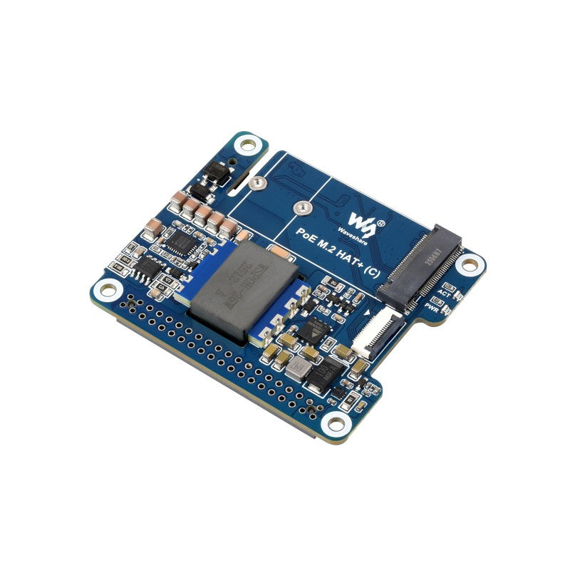 Waveshare Raspberry Pi 5用PCIe - M.2 NVMe/PoE変換HAT+（C