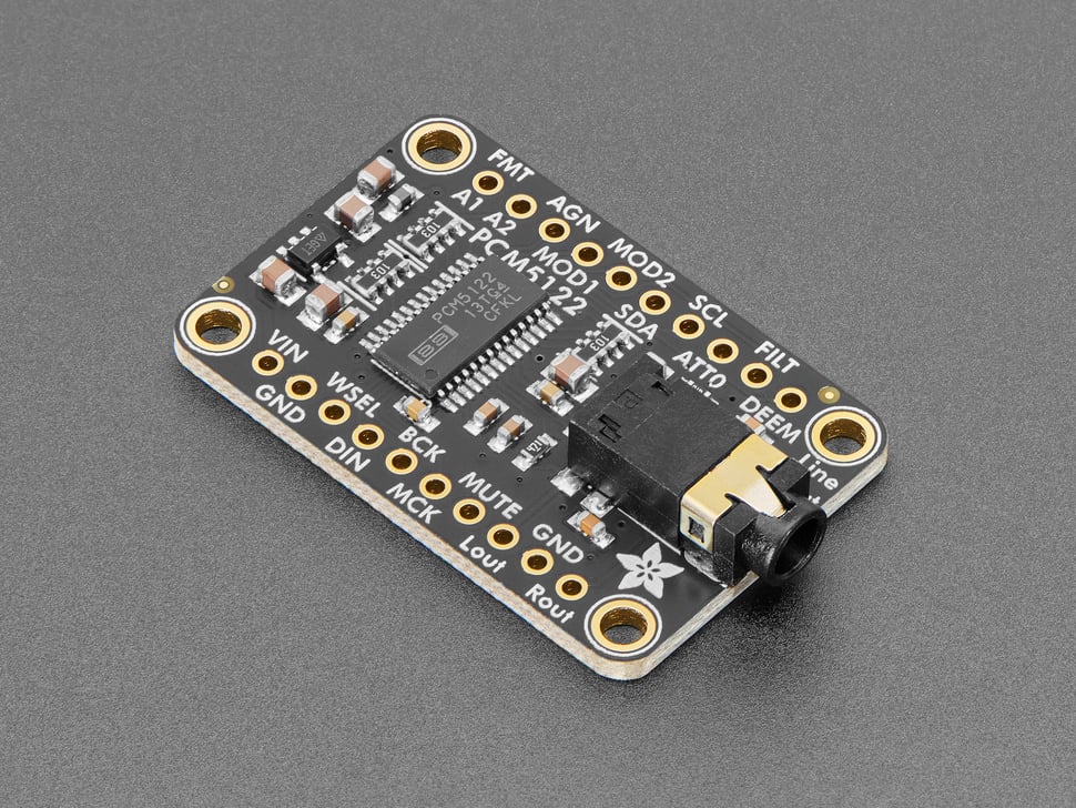 Adafruit PCM5122搭載 ライン出力付き I2S DACモジュール（HW、I2C/SPI