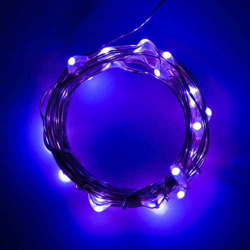電源付きLEDテープ Fairy Lights - 紫色（2.5m）