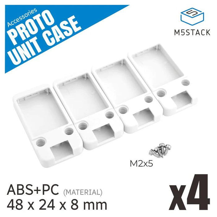 M5Stackプロトユニット用プラスチックケース（4個入）