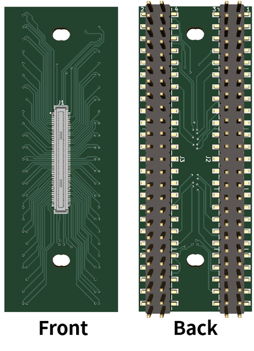 Compute Module 4用ピッチ変換基板