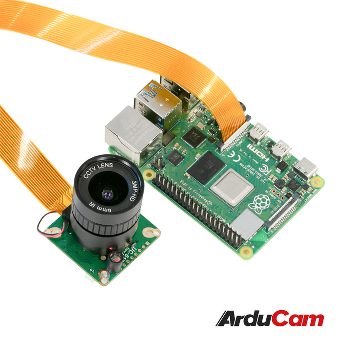 Arducam IMX477搭載 IRカットHQ Camera 6 mm CSレンズ付（Raspberry Pi用）