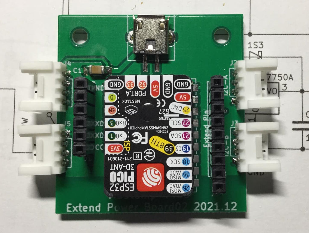 M5Stamp Pico用拡張SLIM基板（USB電源用） — スイッチサイエンス