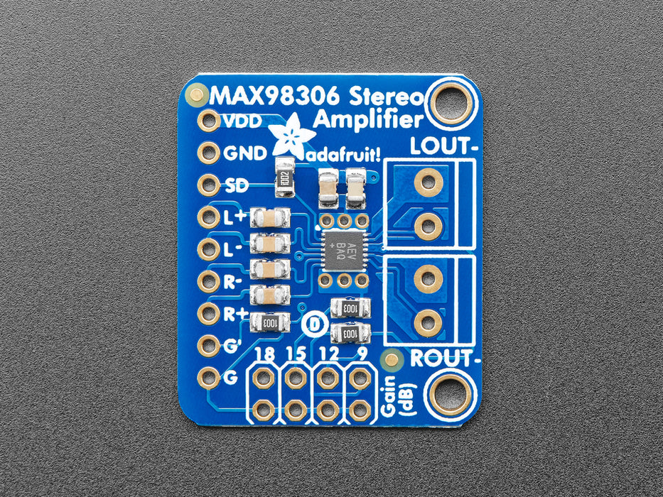 MAX98306搭載3.7WステレオD級アンプモジュール