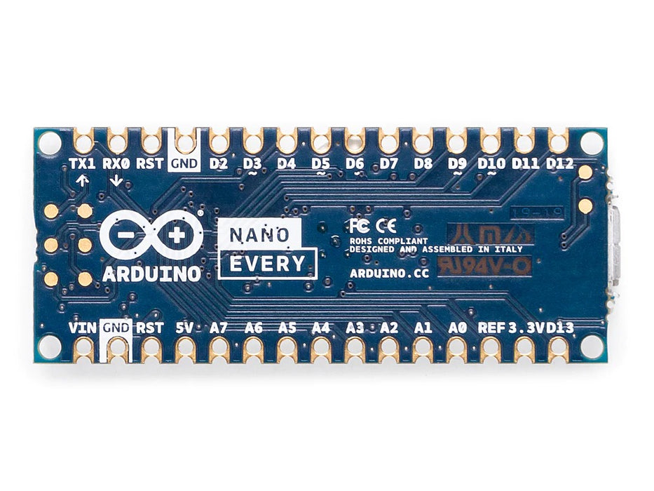 Arduino Nano Every（ピンヘッダ未実装）
