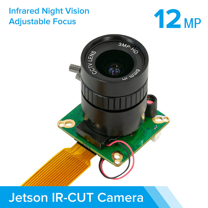 Arducam IMX477搭載 Jetson Nano/Xavier NX/Orin Nano/Orin NX/AGX Orin用 赤外線カット HQ camera（6 mm CSレンズ付き）