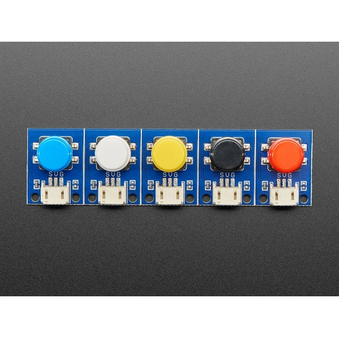 STEMMA Wired Tactile Push-Button Pack - 5 Color Pack