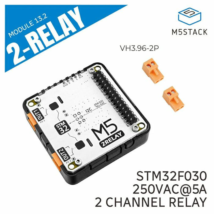 M5Stack用2チャンネルACリレーモジュール - 13.2（STM32F030）