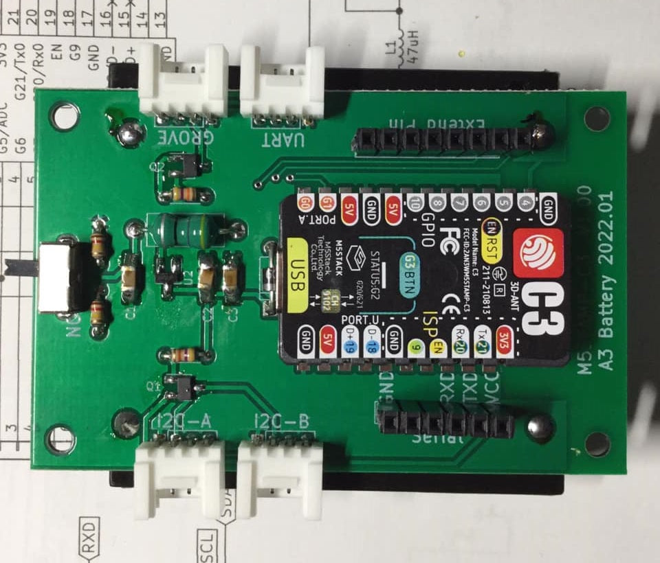 M5Stamp C3用拡張電池基板（単3電池用） — スイッチサイエンス